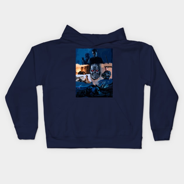 Terminator 2 Kids Hoodie by Art Of Lunatik